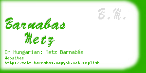 barnabas metz business card